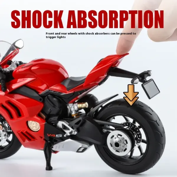 1:9 Scale V4S Alloy Motorcycle Model with Lights - Image 5