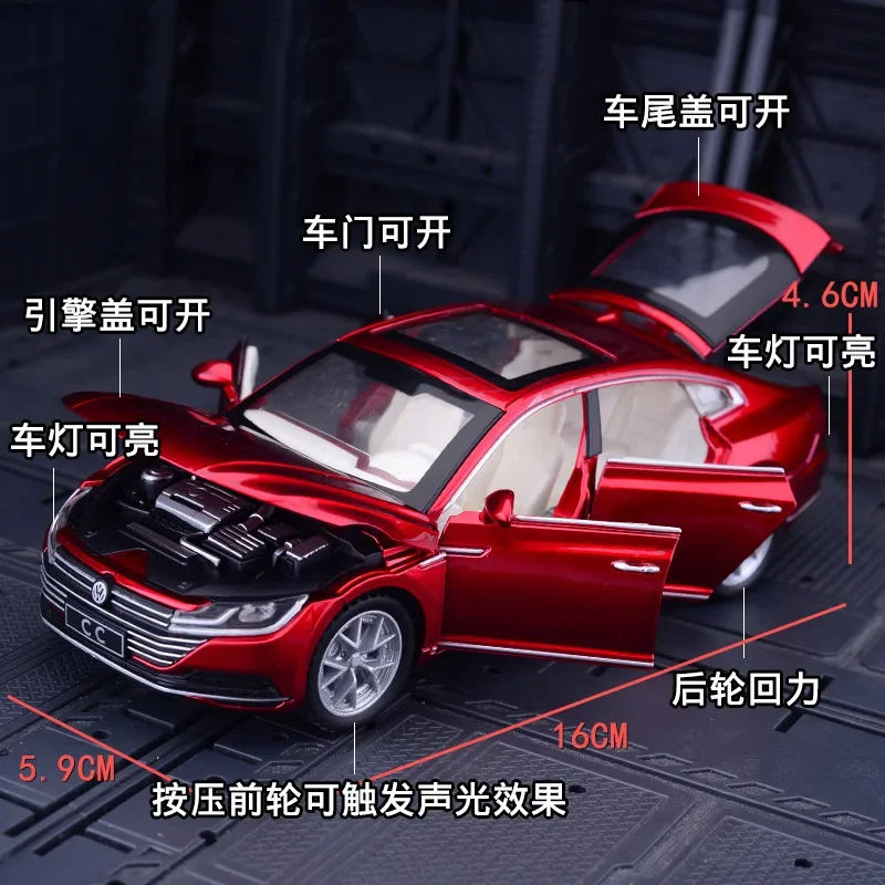 1:32 Diecast Volkswagen CC Car Model 2 1:32 Diecast Volkswagen CC Car Model - Image 2