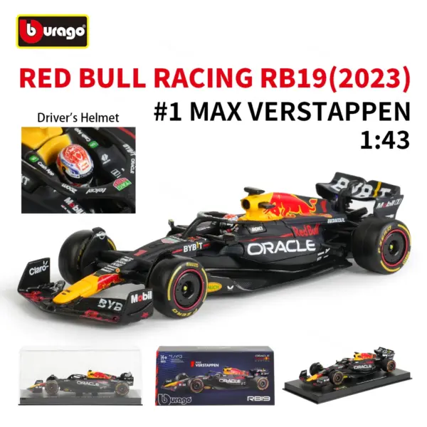 Bburago 1:43 Redbull Racing Diecast Model Car - Image 11