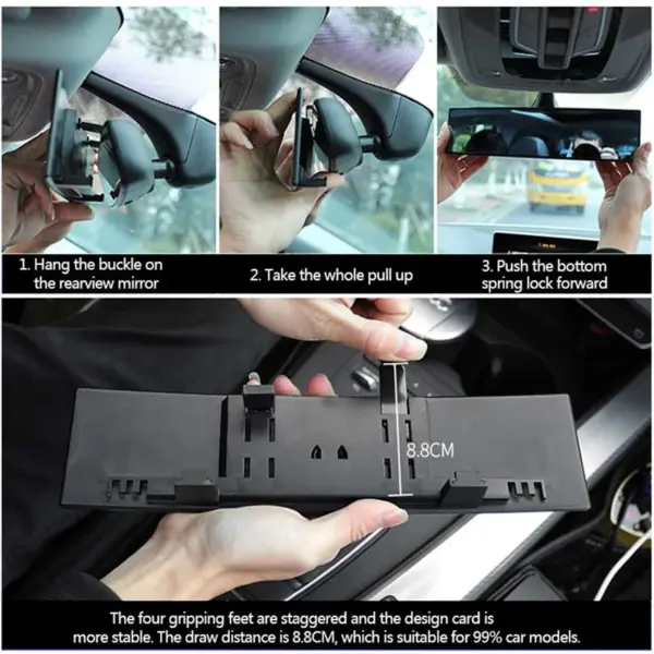 Wide Angle Convex Rearview Mirror for Cars - Image 2
