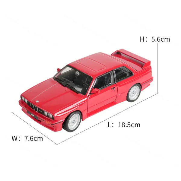 Bburago 1:24 Diecast 1988 BMW M3 Model Car - Image 2