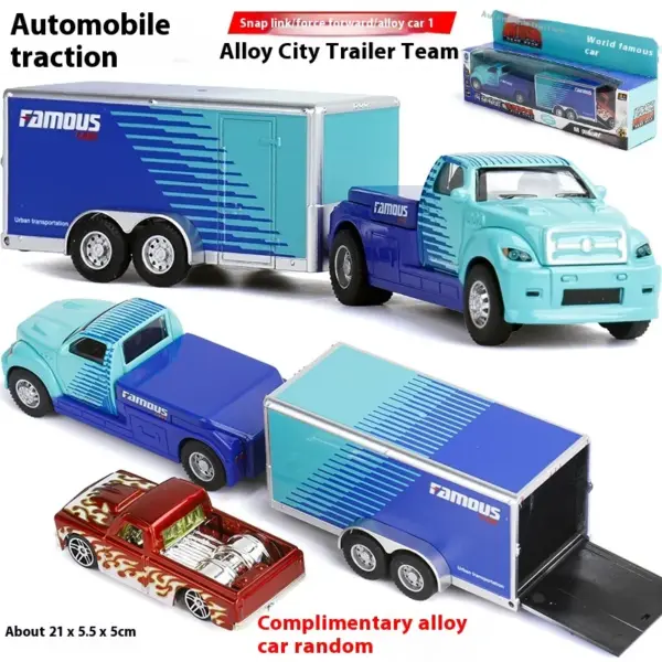 Alloy City Cargo Trailer Toy Car Model - Image 2