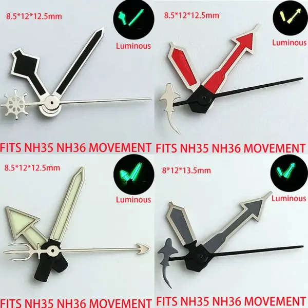 NH35 NH36 Watch Hands Green Luminous Set - Image 4