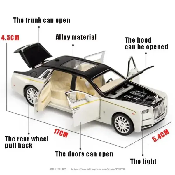 1:32 Rolls-Royce Phantom Diecast Model Car - Image 2