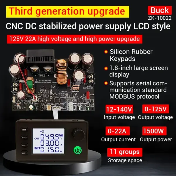 125V 22A 1500W Adjustable DC Buck Converter - Image 2