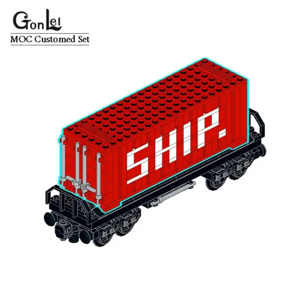 MOC Shipping Container Car Building Blocks Set - Image 3