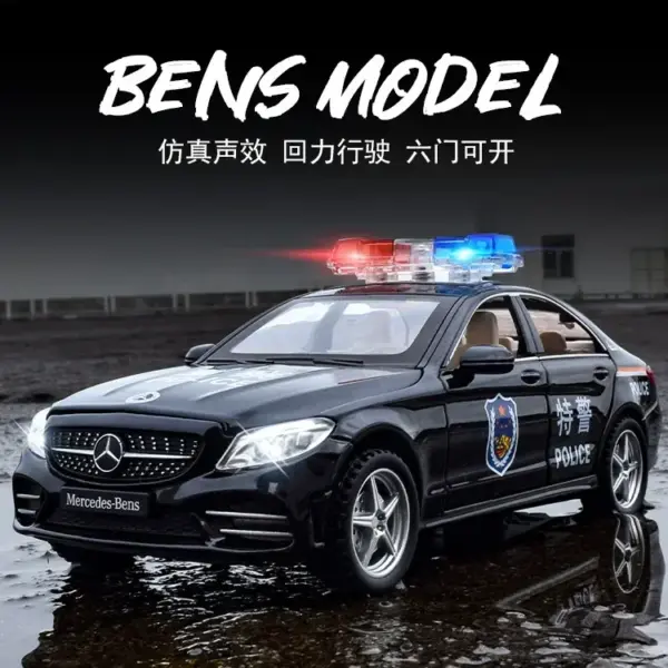 1:32 Mercedes-Benz C260 Police Diecast Model - Image 3