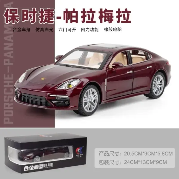 1:24 Diecast Porsche Panamera Toy Car Model - Image 7