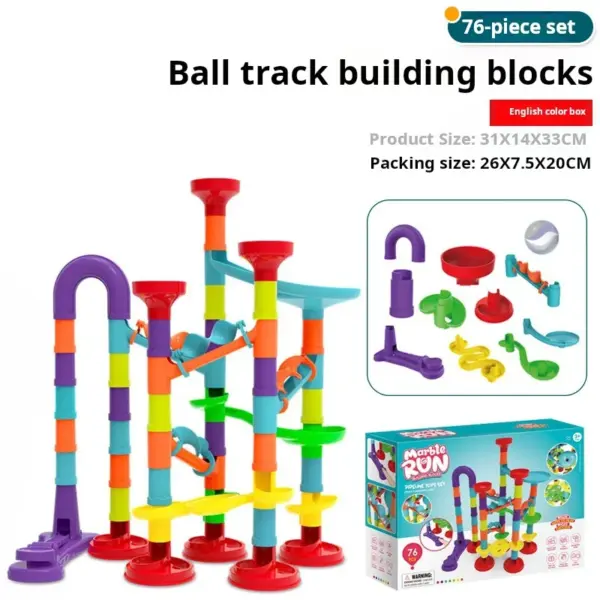 Building Blocks Marble Run Race Track Set - Image 8