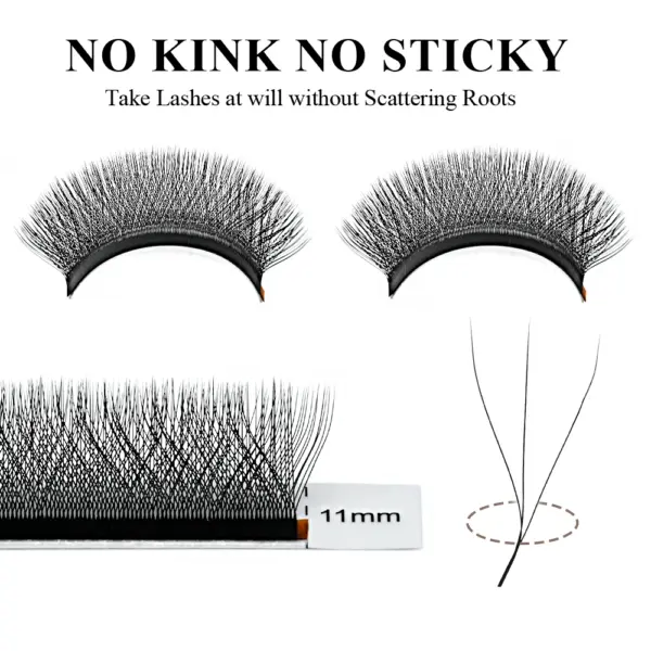 NAGARAKU 3D W Shape Natural False Eyelashes - Image 4