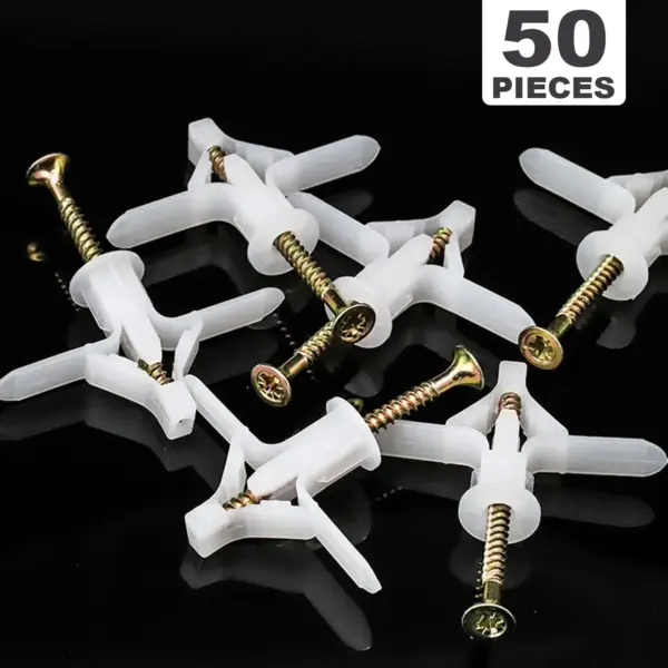 50pcs Nylon Drywall Anchor and Screw Kit - Image 8