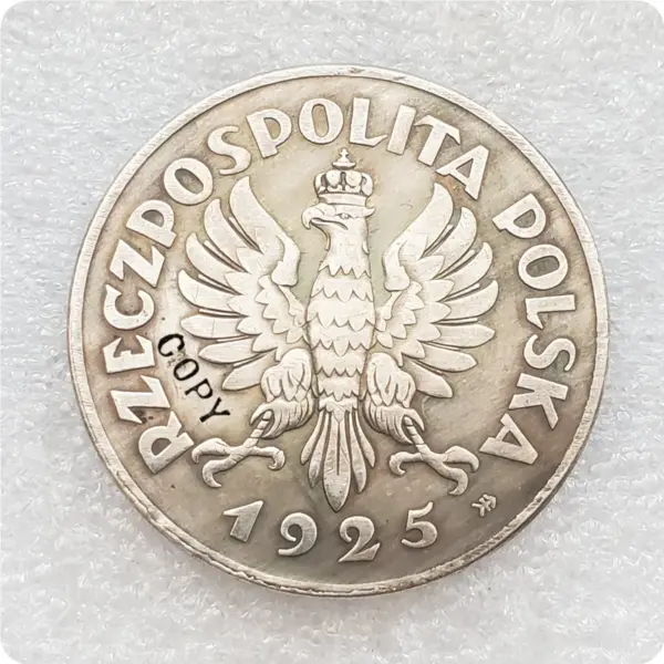 1925 Poland 5 Złotych Replica Coin - Image 2