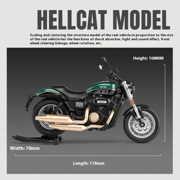 1:12 Scale Alloy Motorcycle Model Replica - Image 2