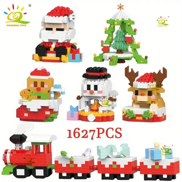 Christmas Elk Deer Santa Claus Building Blocks Set - Image 8