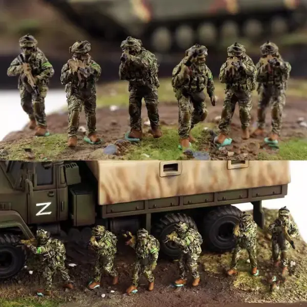 1:72 Scale Soviet Soldiers Model Figures Set