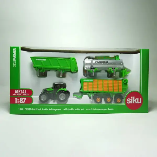 1:87 Scale Diecast Tractor Model Toy Set - Image 5