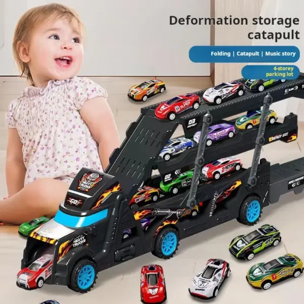 Large Deformation Transporter Truck Toy Set - Image 2