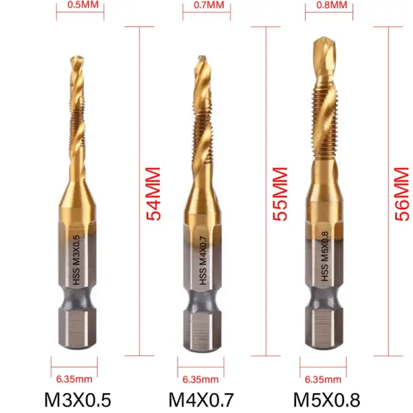 Titanium Plated HSS Tap Drill Bit Set - Image 14