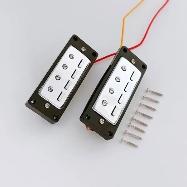 Set of 2 Mini Chrome Bass Guitar Pickups - Image 3