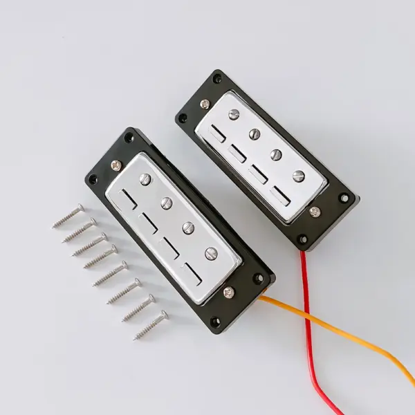 Set of 2 Mini Chrome Bass Guitar Pickups - Image 2