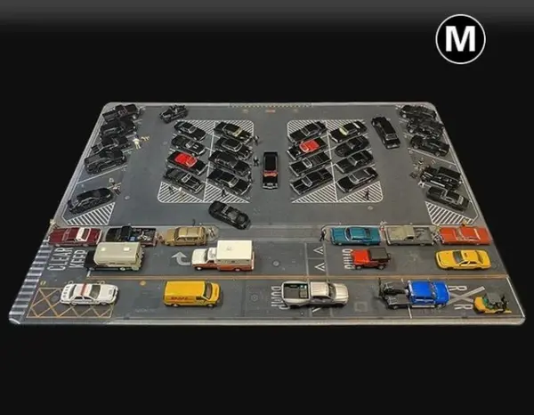 1:64 Scale Parking Lot Scene Mat 80x55cm - Image 27