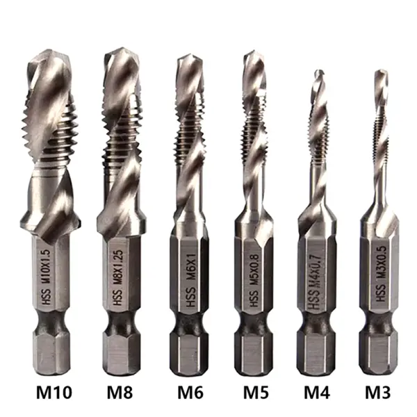 Titanium Plated HSS Tap Drill Bit Set