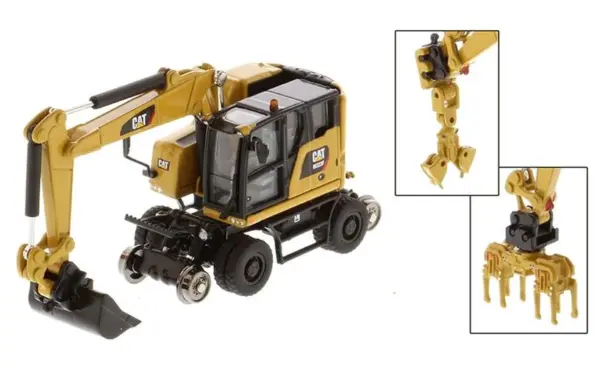 1/87 Scale CAT M323F Railroad Excavator Model - Image 7