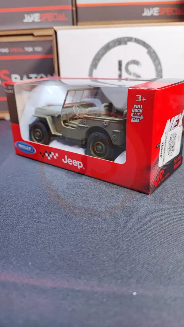 Welly Jeep Willys Scale Model with Rubber Tires - Image 29
