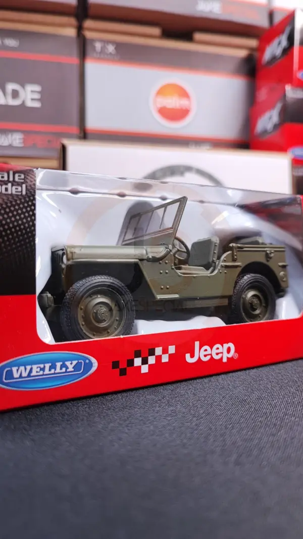 Welly Jeep Willys Scale Model with Rubber Tires - Image 26
