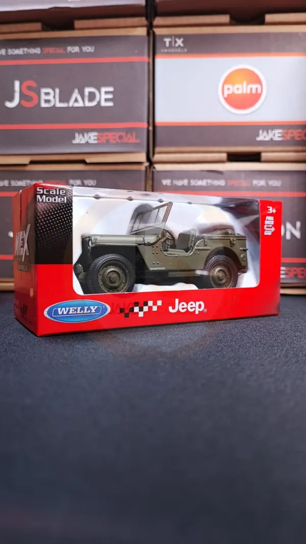 Welly Jeep Willys Scale Model with Rubber Tires - Image 32
