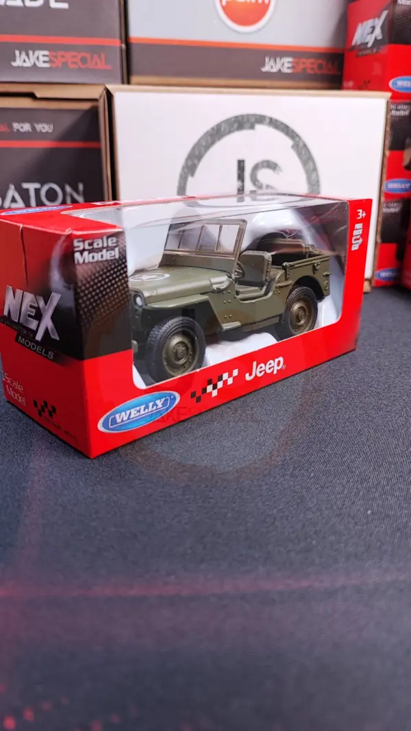 Welly Jeep Willys Scale Model with Rubber Tires - Image 35