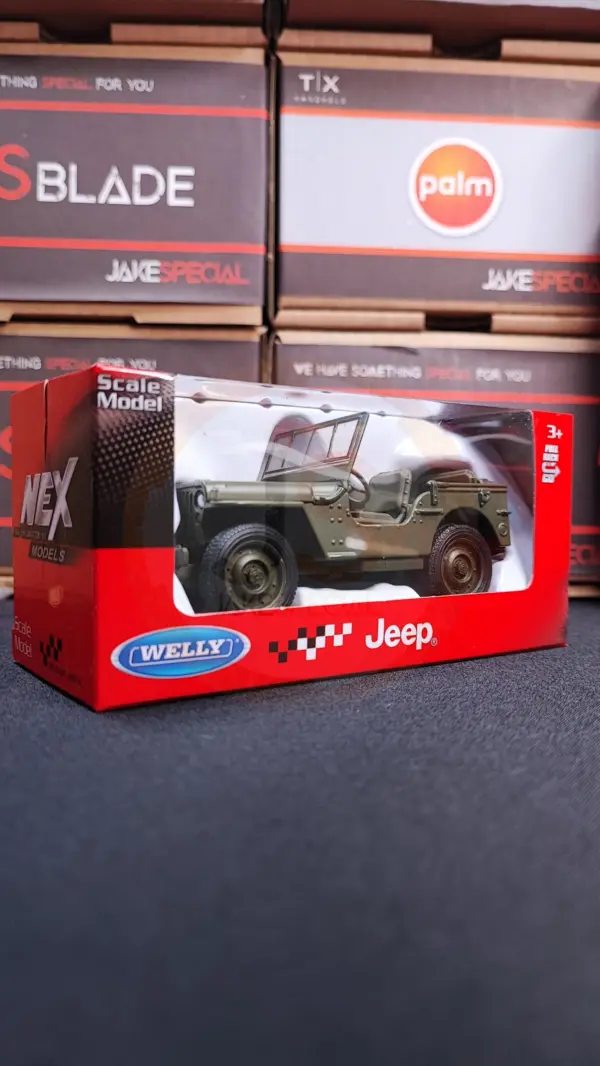 Welly Jeep Willys Scale Model with Rubber Tires - Image 19