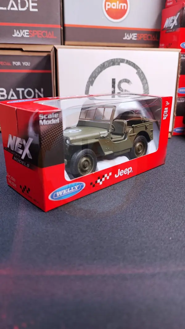 Welly Jeep Willys Scale Model with Rubber Tires - Image 39