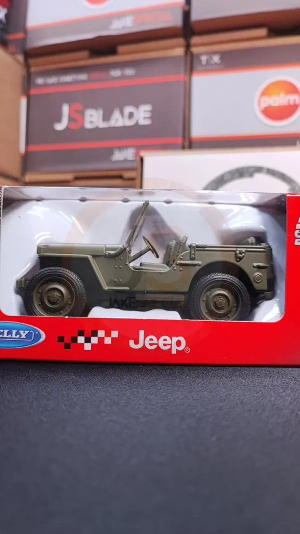Welly Jeep Willys Scale Model with Rubber Tires - Image 2