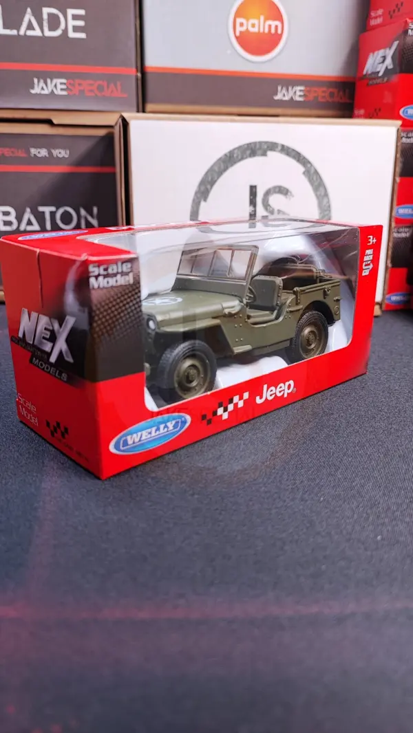 Welly Jeep Willys Scale Model with Rubber Tires - Image 27