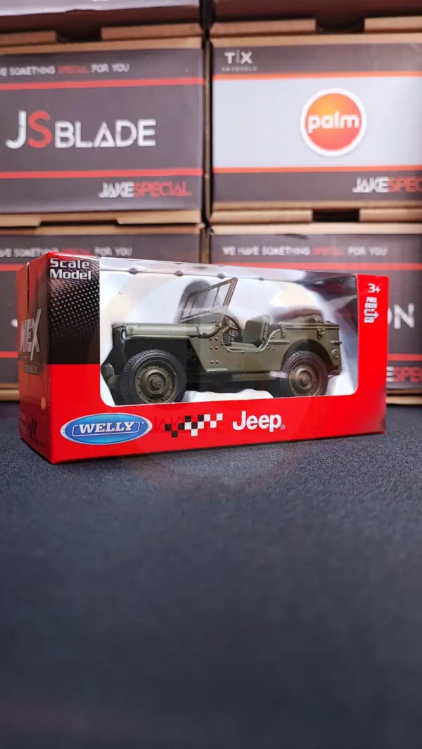 Welly Jeep Willys Scale Model with Rubber Tires - Image 10