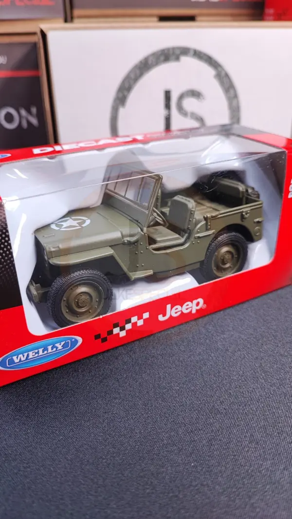 Welly Jeep Willys Scale Model with Rubber Tires - Image 9