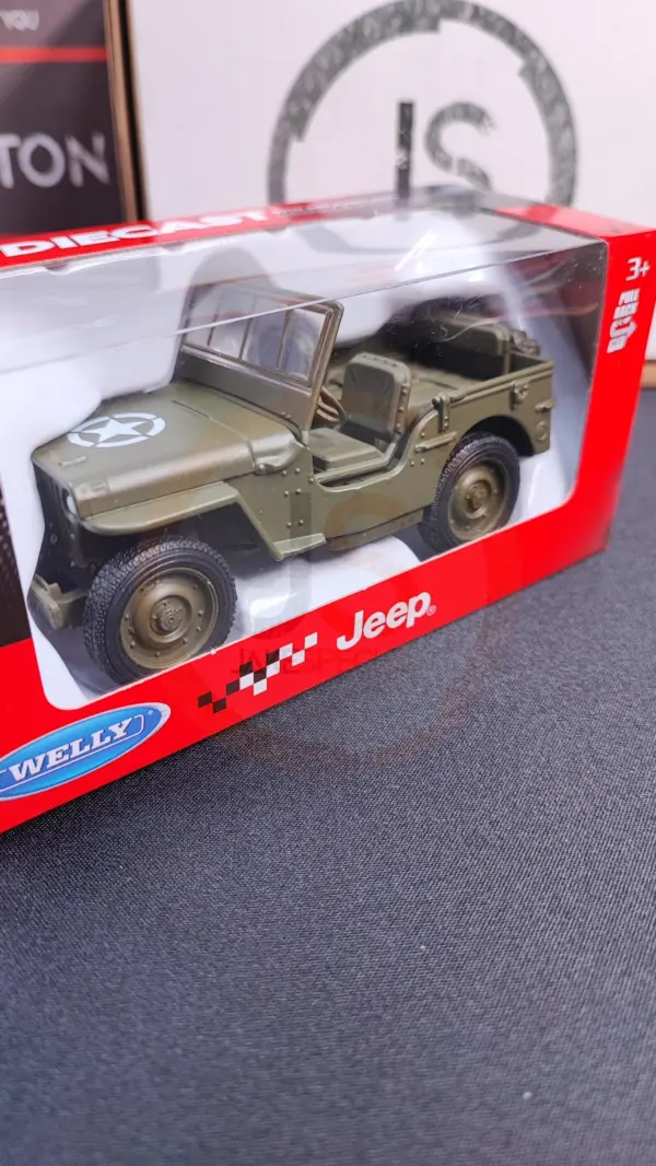 Welly Jeep Willys Scale Model with Rubber Tires - Image 38
