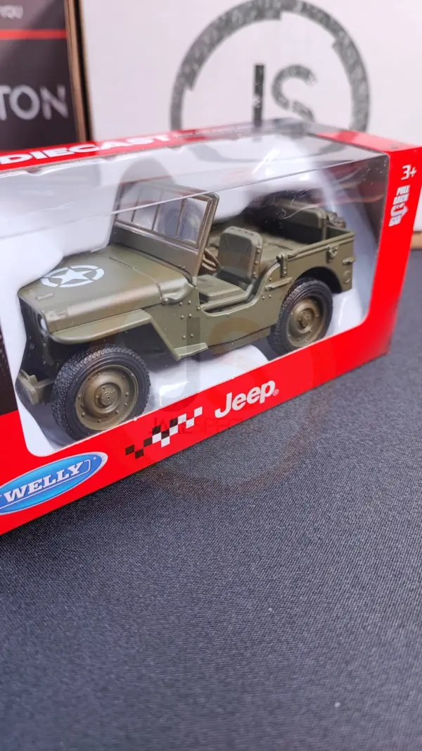 Welly Jeep Willys Scale Model with Rubber Tires - Image 5