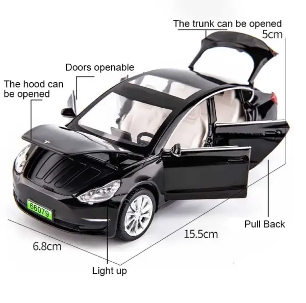 1/32 Tesla Alloy Car Model with Sound & Light - Image 2