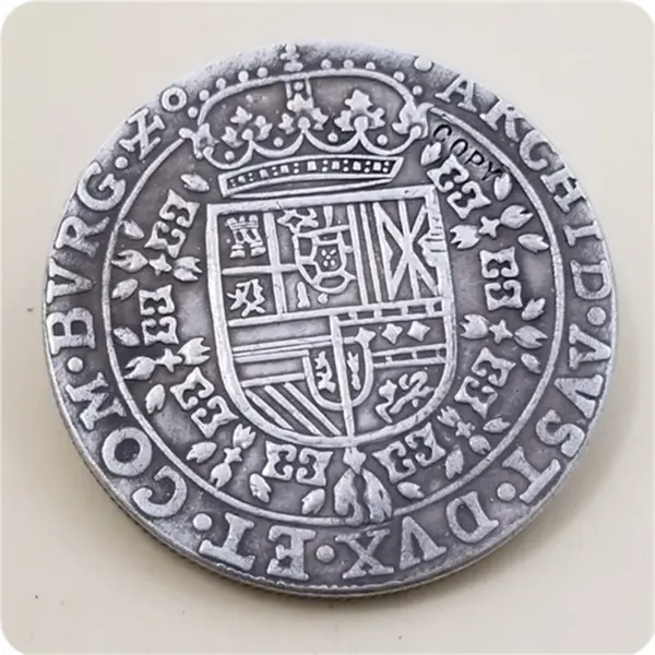 1624 Felipe IV 2 Florins Replica Coin - Image 2