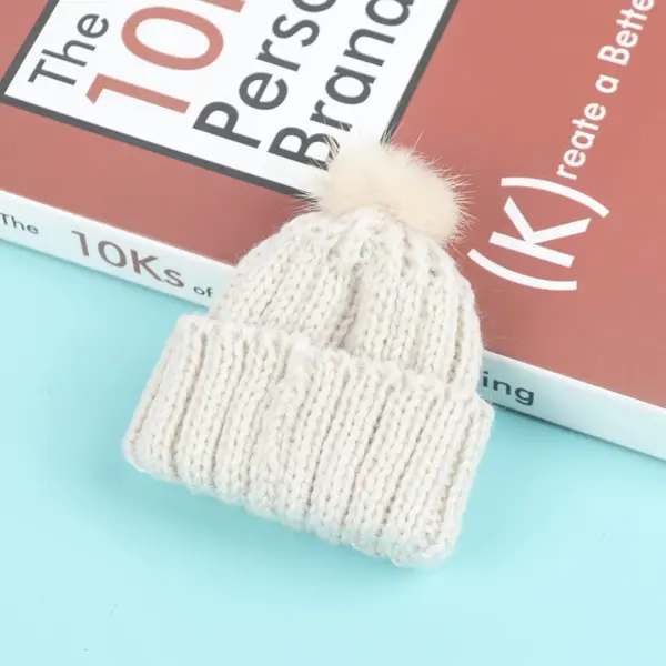 1pc 1/6 Dollhouse Miniature Knitted Beanie Cap - Image 7