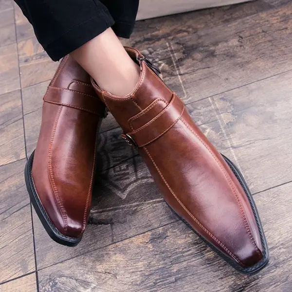 Men's Chelsea Boots with Pointed Toe Design - Image 2