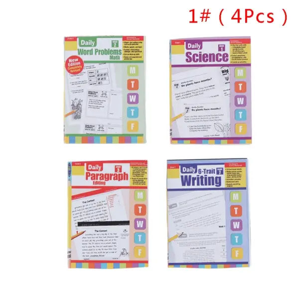 4Pcs Miniature Dollhouse Cartoon Books Set - Image 8