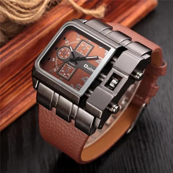 Oulm 3364 Big Dial Men's Quartz Watch - Image 3