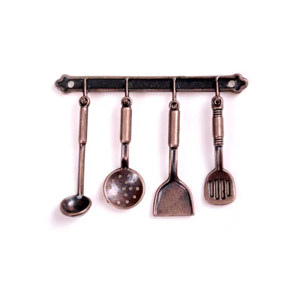 Miniature Metal Kitchen Utensils Set for Dolls - Image 14