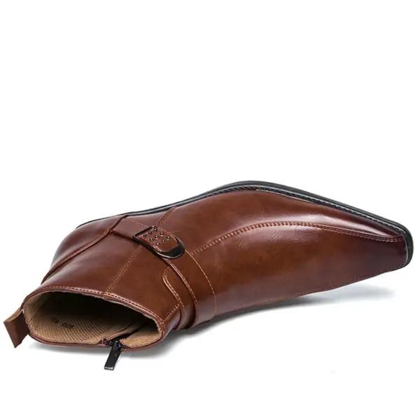 Men's Chelsea Boots with Pointed Toe Design - Image 5