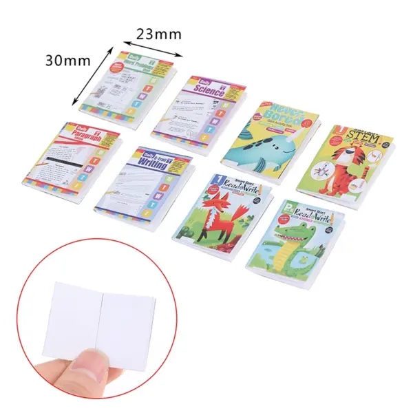 4Pcs Miniature Dollhouse Cartoon Books Set - Image 6