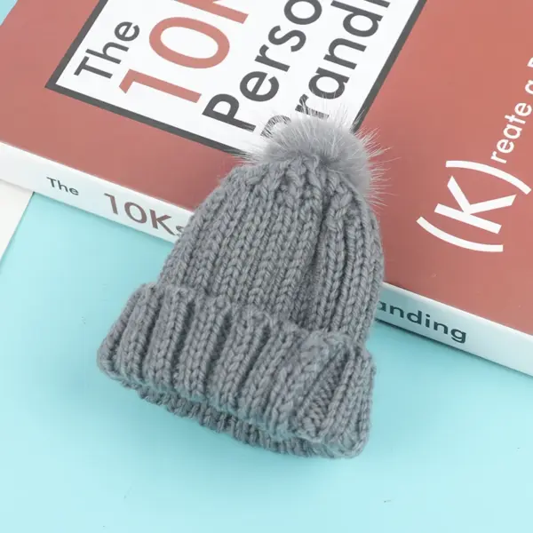 1pc 1/6 Dollhouse Miniature Knitted Beanie Cap - Image 11