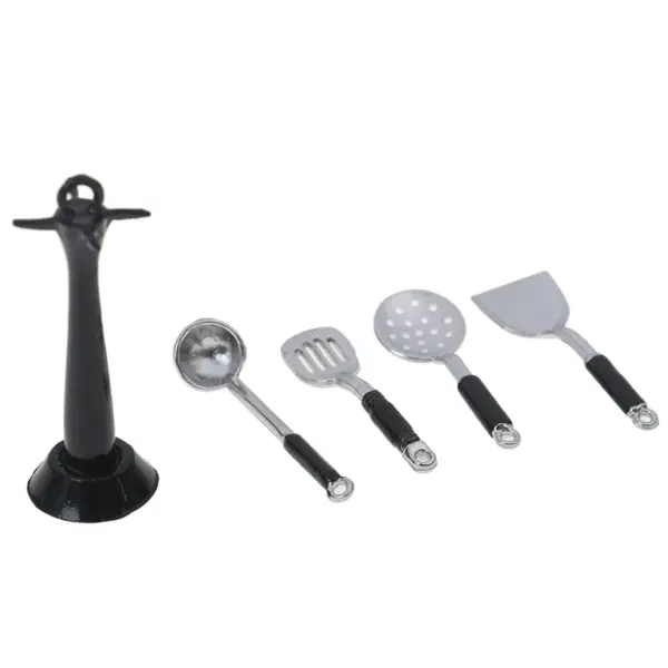 Miniature Metal Kitchen Utensils Set for Dolls - Image 4
